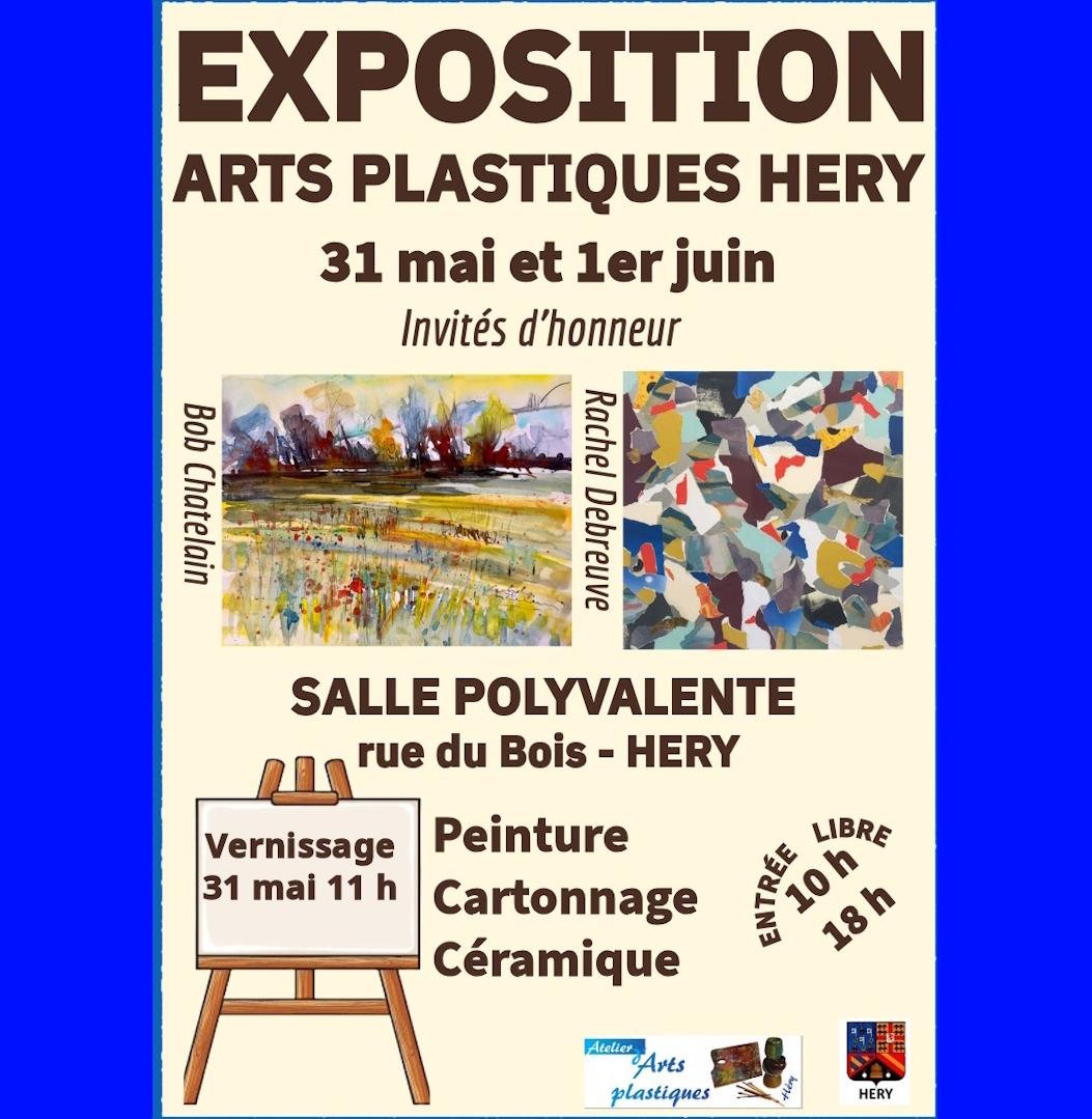 Affiche 2 bord bleu expo hery 1